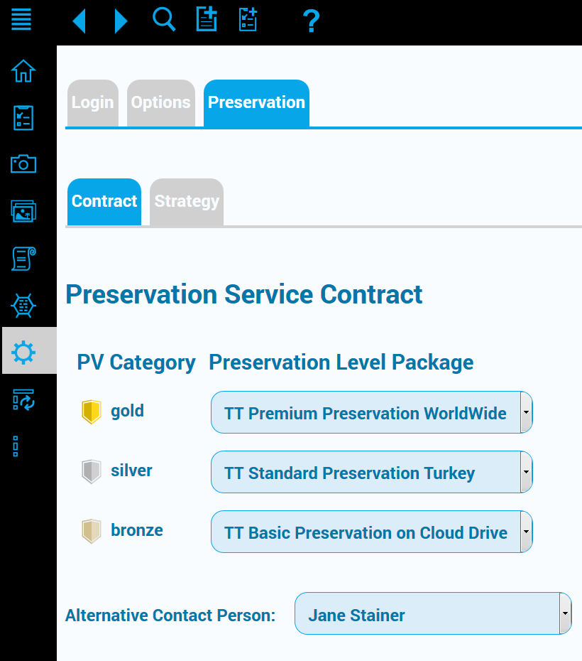 Preservation Service Contract in PIMO5